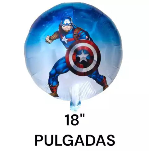 CL3-GLOBO CAPITAN AMERICA X 10 UNIDAD