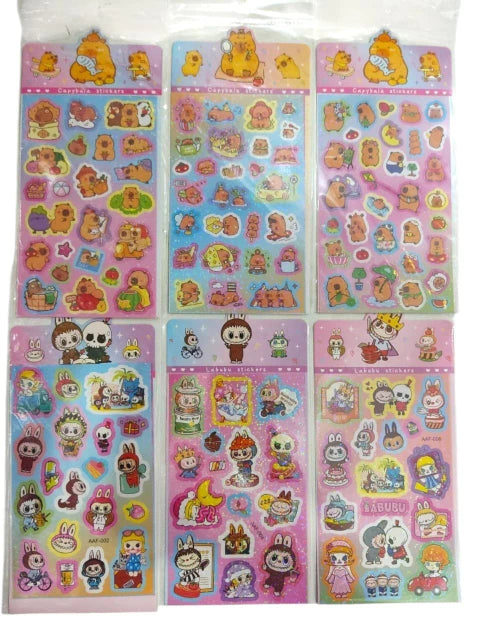 CL3-STIKER CAPIBARA Y LABUBU