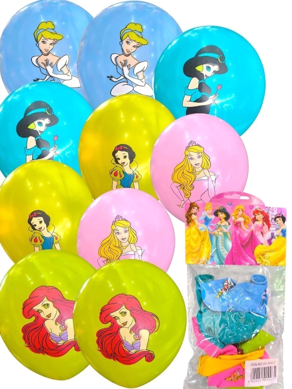 CL3-PACK DE GLOBO PERSONAJES X10 DE 12 PULGADAS