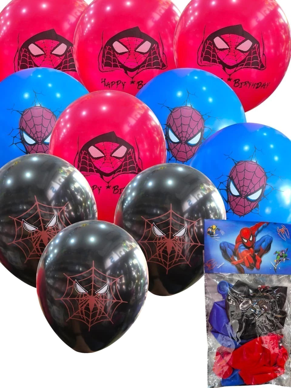 CL3-PACK DE GLOBO PERSONAJES X10 DE 12 PULGADAS