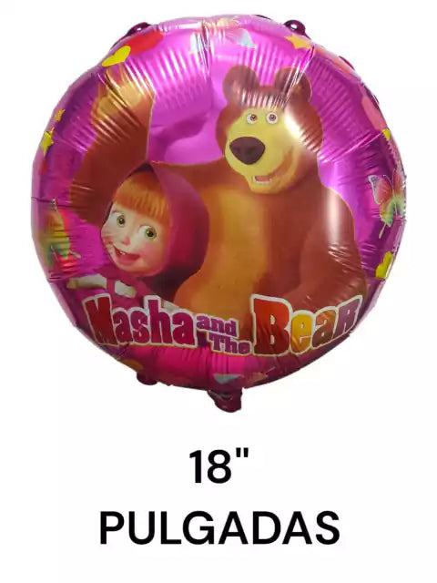 CL3-GLOBO MASHA Y EL OSO X 10 UNIDAD