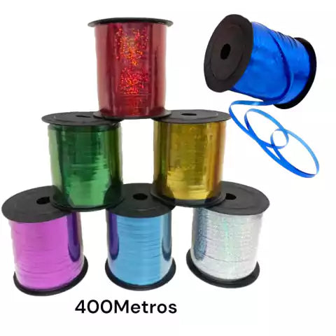 CL3-CINTA PARA GLOBOS HOLOGRÁFICA 400METROS