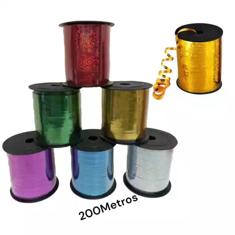 CL3-CINTA PARA GLOBOS HOLOGRÁFICA 200METROS