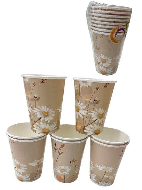 CL3-聚乙烯纸杯 x 8 个 花朵图案
