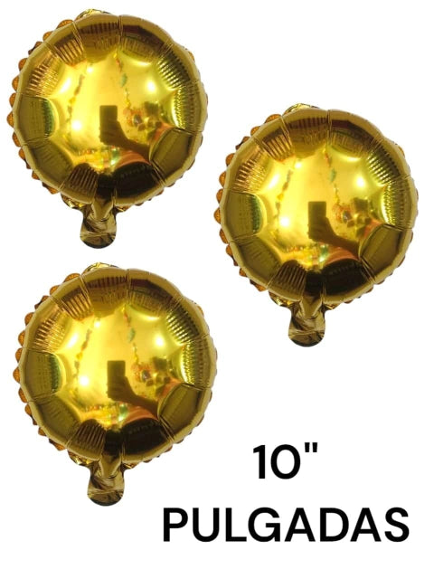 CL3-GLOBO REDONDO DORADOS X 50 UNIDAD