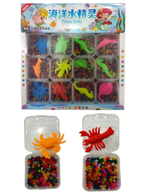 CL3-BOLITAS HIDROGEL C/ ANIMALES DE MAR X 24PCS