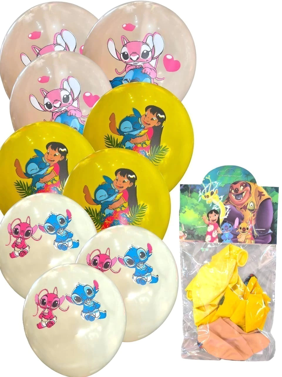 CL3-PACK DE GLOBO PERSONAJES X10 DE 12 PULGADAS