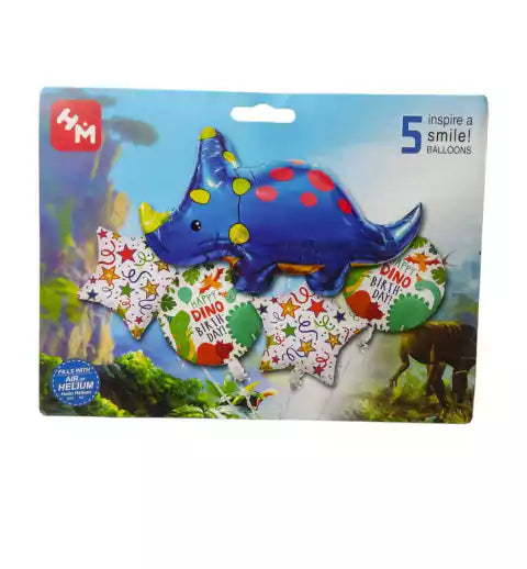 CL3-COMBO DE GLOBOS X 5 DINO