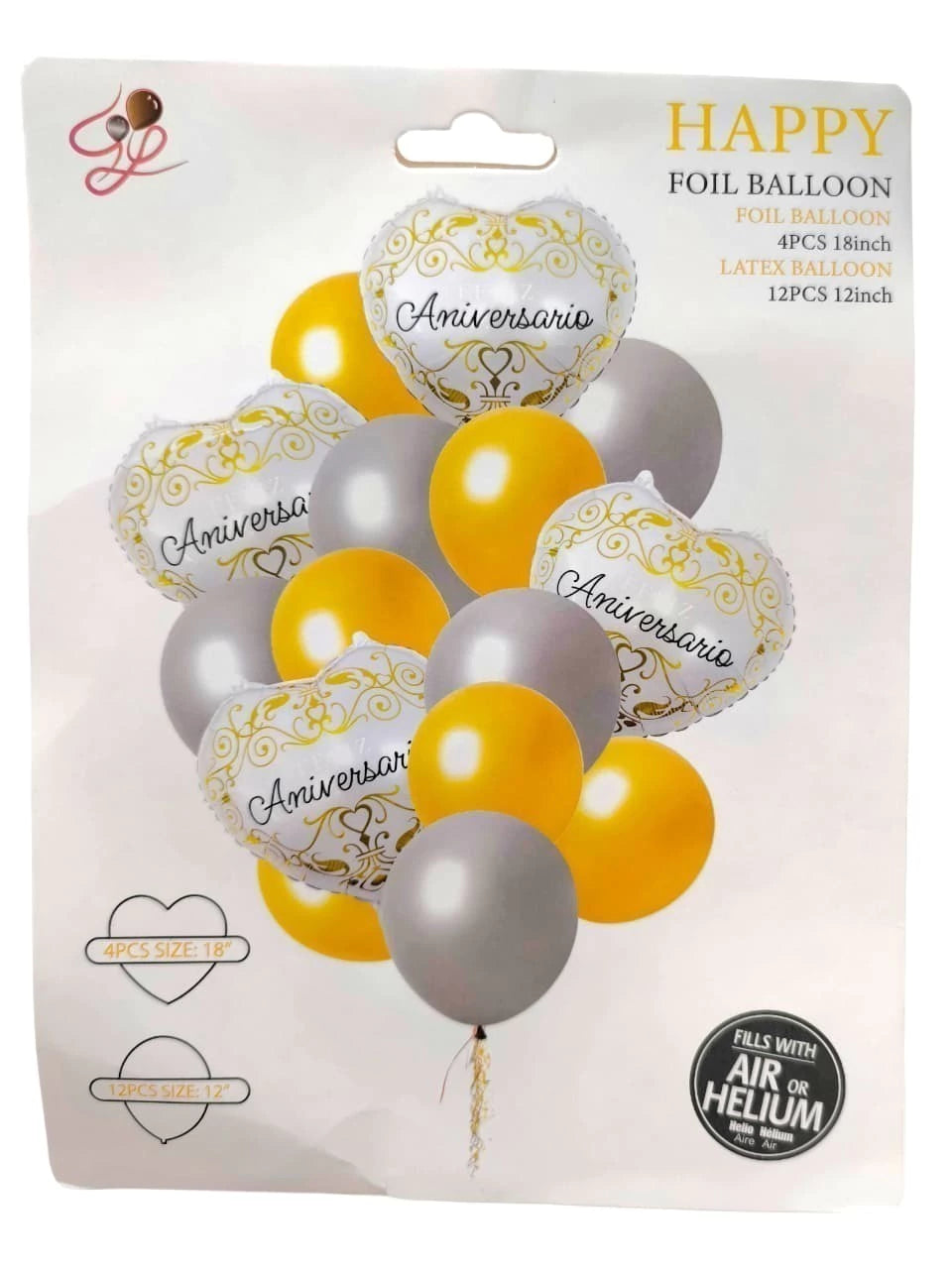 CL3-PACK DE GLOBOS LATEX X 16 UNIDAD DE 12 PULGADAS