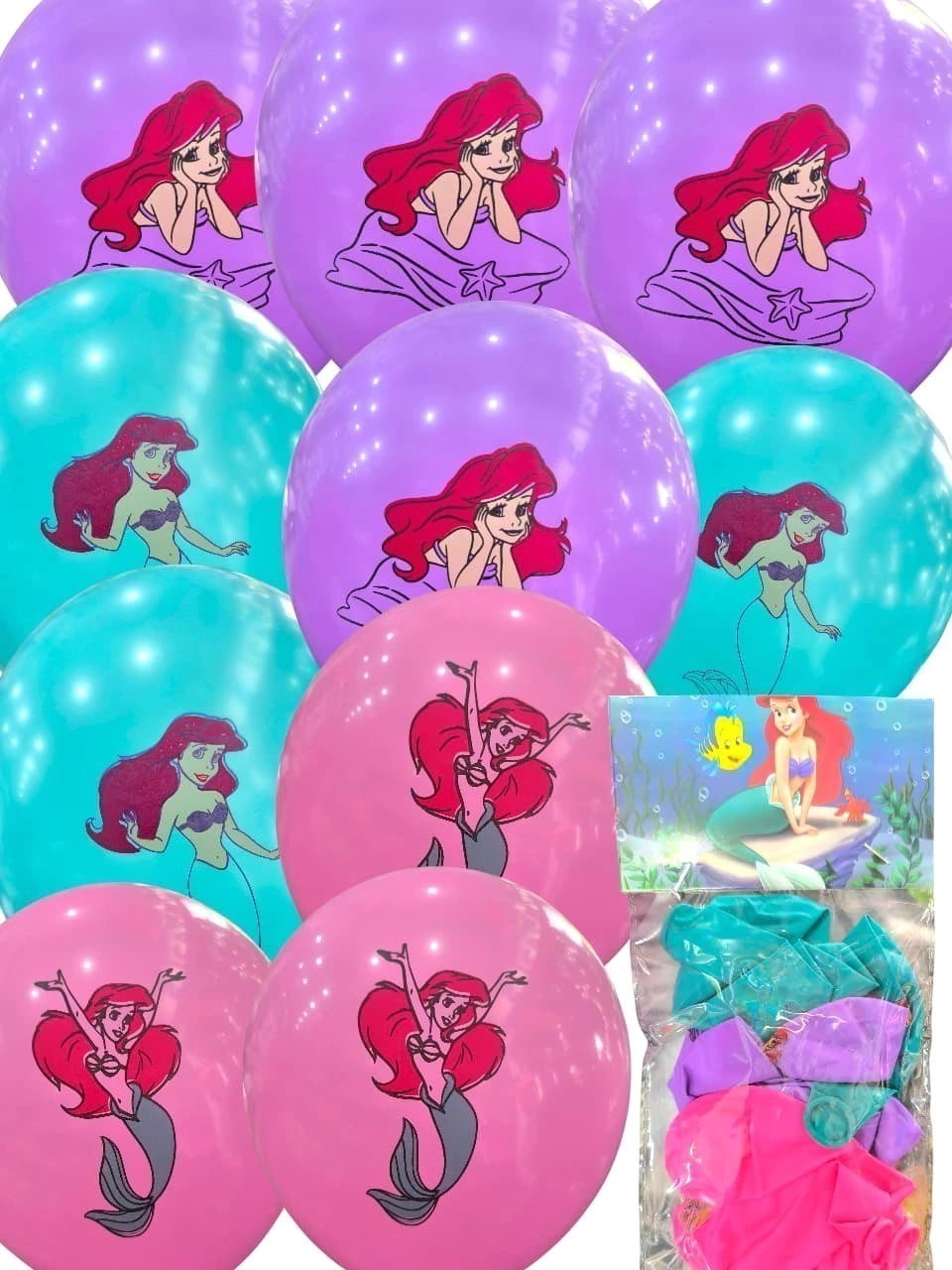 CL3-PACK DE GLOBO PERSONAJES X10 DE 12 PULGADAS