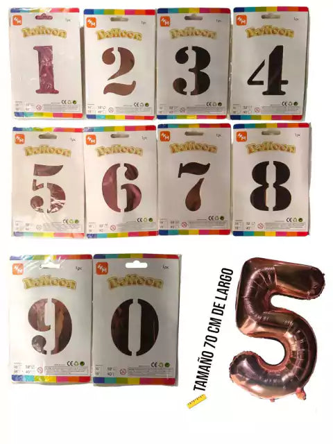 CL3-NÚMERO DE 32 PULGADAS ROSA GOLD