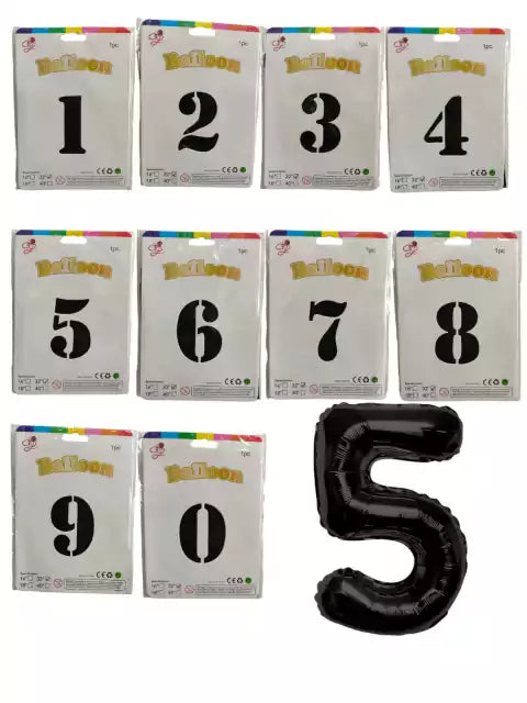 CL3-GLOBO NÚMERO DE 32 PULGADAS NEGRO