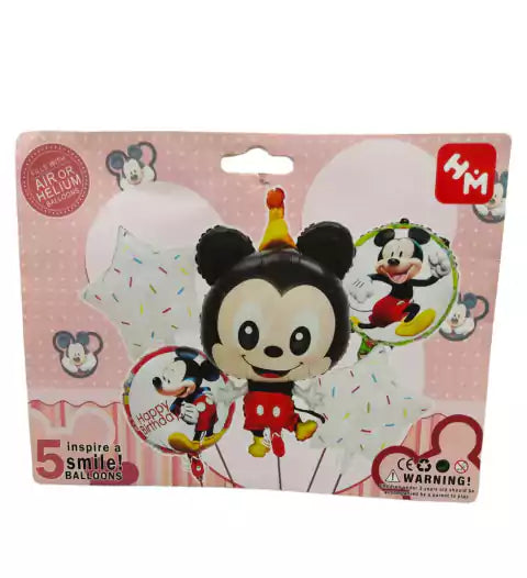 CL3-COMBO DE GLOBOS X 5 MICKEY BEBE