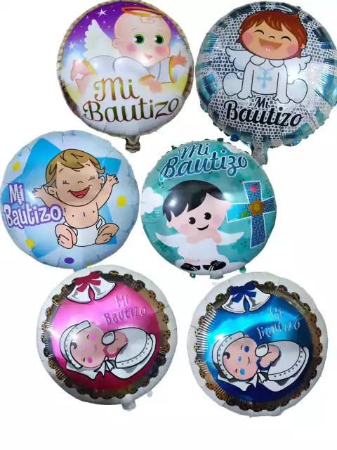 CL3-GLOBOS MI BAUTIZO X 10 UNIDAD