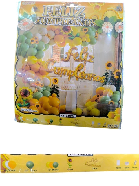 SET DE GLOBOS COMPLETO girasol