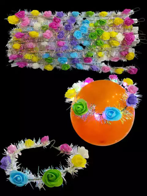 CL3-CORONA DE FLORES C/ LUZ X 10 UNIDAD