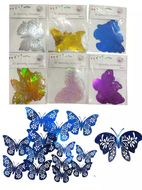 CL3-MARIPOSA P/ DECORACIÓN X 12 UNIDAD