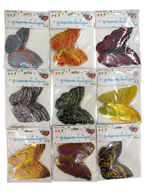 CL3-3D 闪光蝴蝶 x 12 件