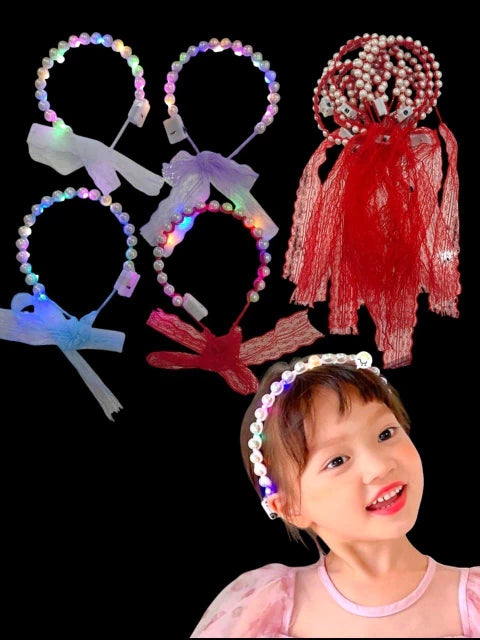 CL3-珍珠发带，带薄纱和灯罩