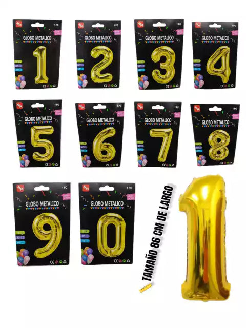 CL3-NÚMERO DE 40 PULGADAS DORADO