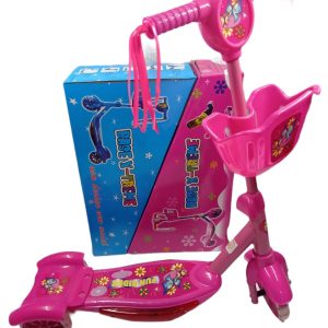 IHT-MONOPATIN DE 3 RUEDAS AZUL Y ROSA CON MUSICA Y LUZ