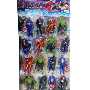 AVENGERS MUÑECO CON CARTA X16 PCS