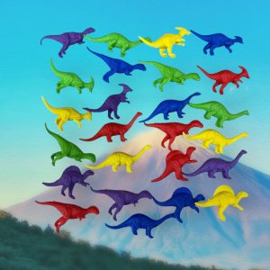 IHT-DMINI DINOSAURIO DE GOMA X25 PCS