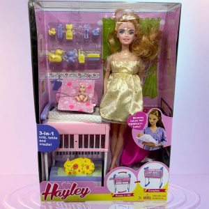 IHT-MUÑECA EMBARAZADA CON CUNERO