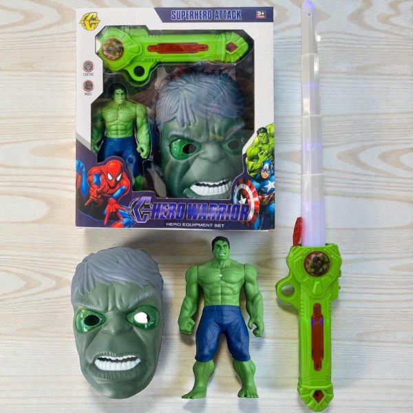 IHT-HULK CON MASCARA Y ESAPDA CON LUZ