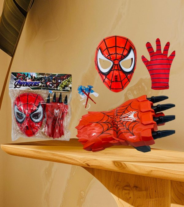 MASCARA SPIDERMAN CON PUÑO LANZADOR