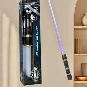ESPADA EXTENSIBLE CON LUZ EN CAJA