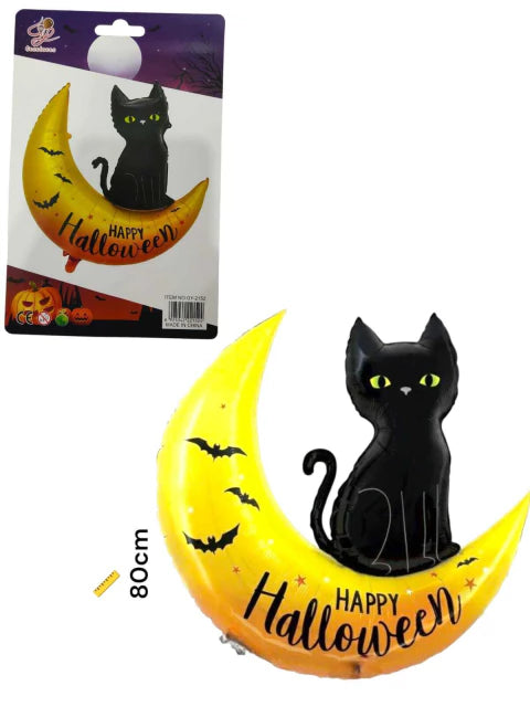 CL3-GLOBO GATO HALLOWEEN X UNIDAD