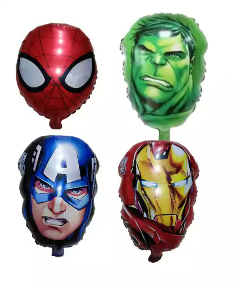 CL3-GLOBOS DE SÚPER HÉROE ( CABEZA) X 10 UNIDAD