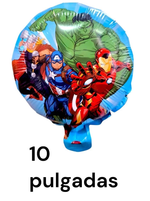 GLOBO LOS AVENGERS DE 10 PULGADAS X50 PCS