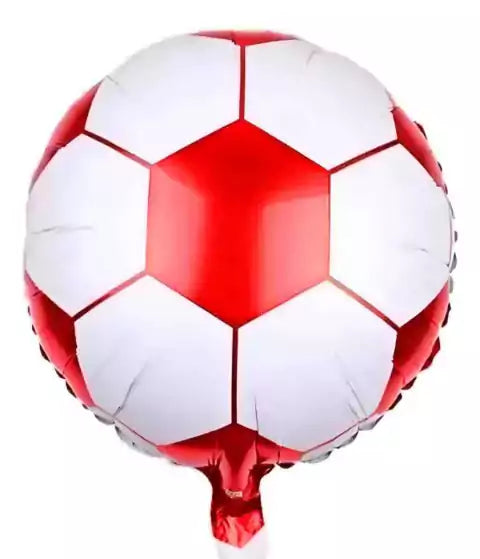 CL3-GLOBO PELOTA BLANCO Y ROJO X 10 UNIDAD