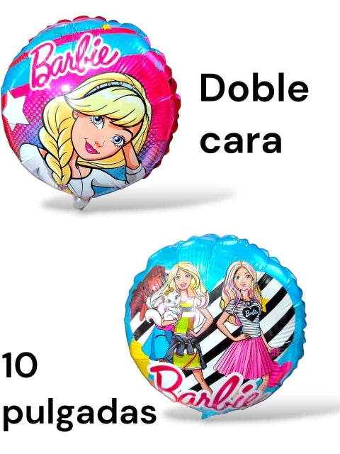 GLOBO BARBIE 10 PULGADAS DE 50 PCS dos caras