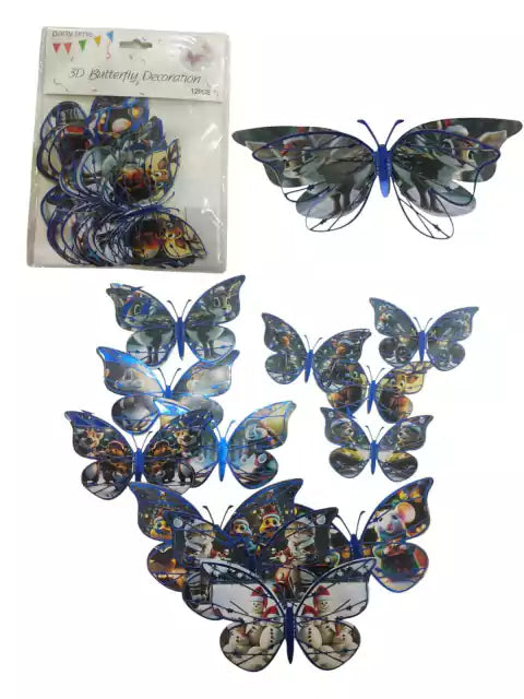 CL3-MARIPOSA P/ DECORACIÓN X 12 UNIDAD