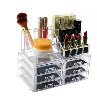 GMF-ORGANIZADOR DE MAQUILLAJE CON 6 CAJONES DE ACRÍLICO COD.HT-1209