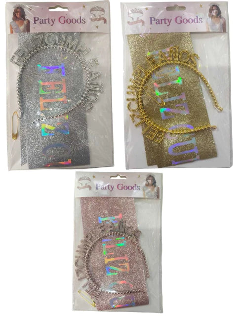 CL3-BANDA CON VINCHA FELIZ CUMPLEAÑOS