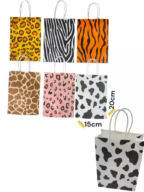 CL3-BOLSA DE PAPEL REGALO ESTAMPADO ANIMAL