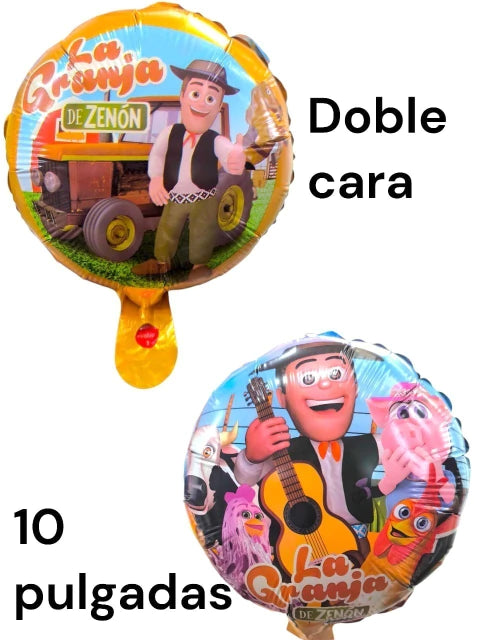 GLOBOS REDONDOS X50 PCS DE 10 PULGADAS LA GRANJA