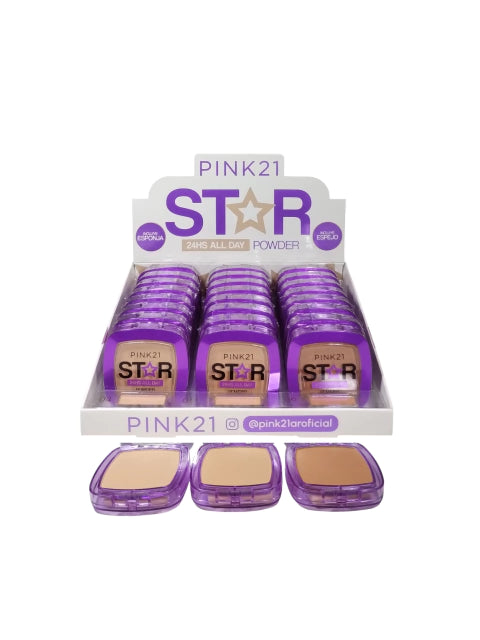 POLVO COMPACTO + ESPEJO PINK 21 (COD. 88495)