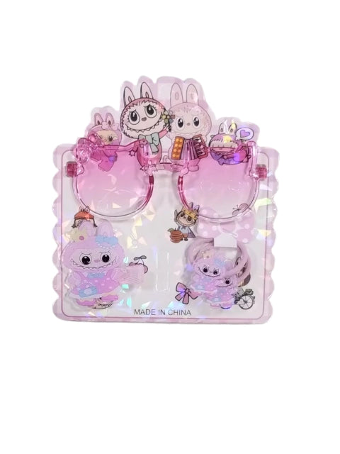 GMF-Set lentes, colita de pelo + broche LABUBU ( HT- 1953-1/ 5041)