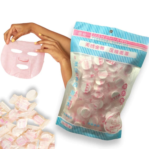 GMF-MASCARILLAS COMPRIMIDAS PARA ROSTRO X100 JIANZHUANG COD.01635