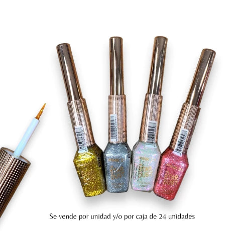 GMF-DELINEADOR CON PINCEL DE GLITTER STAR DUST PINK 21 COD.59587