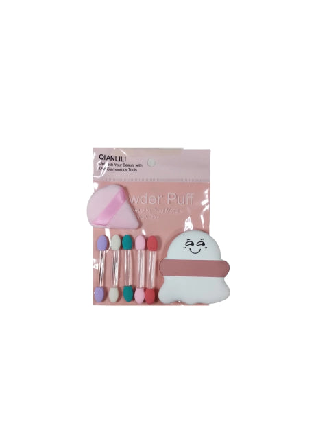 ESPONJAS DE MAQUILLAJE+ BROCHAS PARA SOMBRA QIANLILI (COD. 225737)