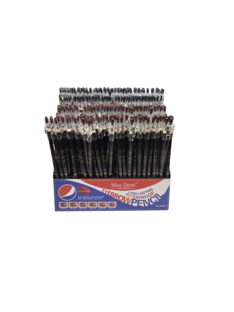 LÁPIZ DE CEJAS WATERPROOF (NEGRO Y MARRÓN ) MISS DEMI (COD. HT-2702)