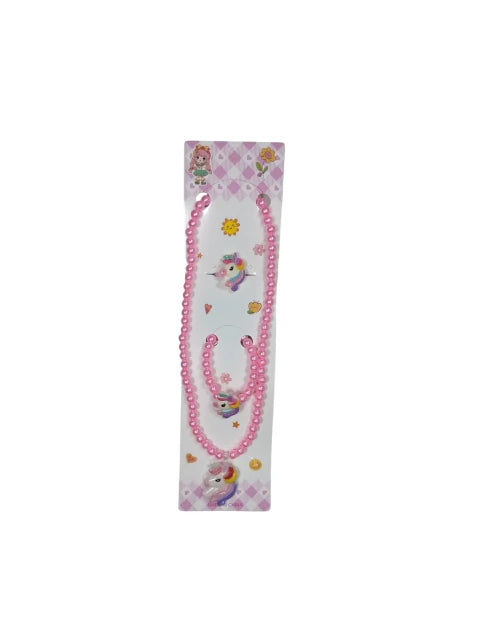 SET COLLA + PULCERA+ ANILLO UNICORNIO (HT- 1571/COD. 15716)