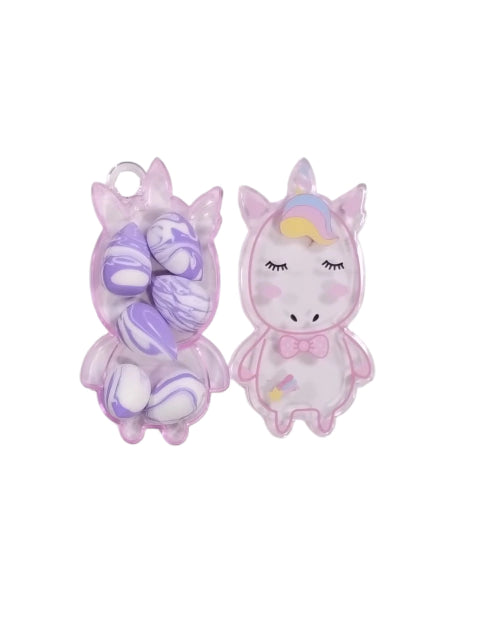 GMF-Esponjitas X 6 + estuche unicornio ( Ht-2440/ 24402)