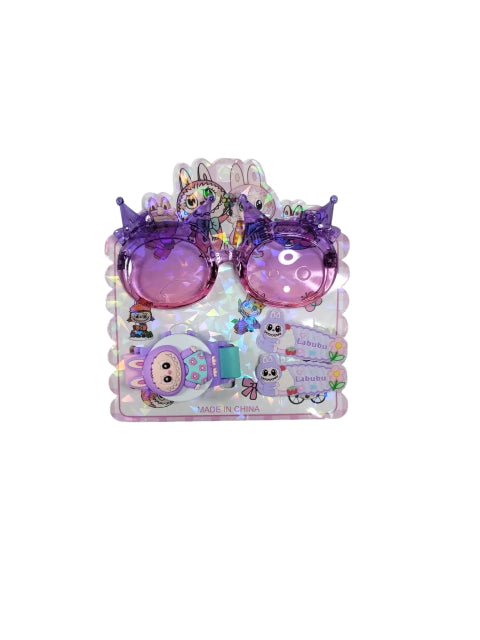 SET LABUBU (ANTEOJOS, PAR DE HEBILLAS + RELOJ) (COD. 22624)